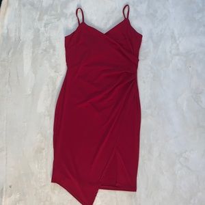 Red asymmetrical dress semi-formal size:M